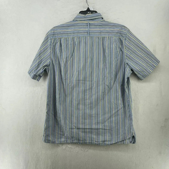 Banana Republic Button-Up Shirt Men's M Blue Yellow Classic Fit Striped Collared - Picture 2 of 12